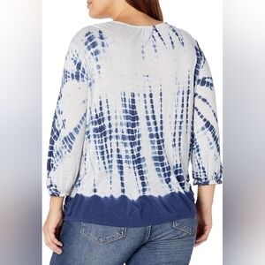Chico's Women's Top, Size 2, Blue and White